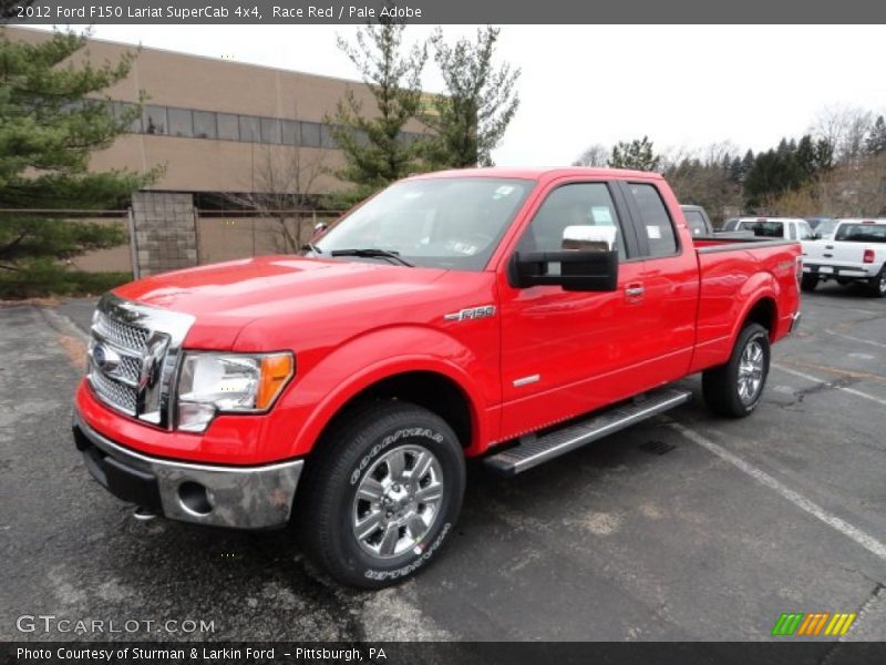Race Red / Pale Adobe 2012 Ford F150 Lariat SuperCab 4x4