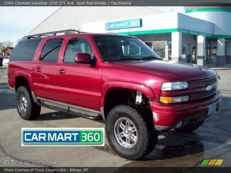 Sport Red Metallic / Tan/Neutral 2004 Chevrolet Suburban 1500 Z71 4x4