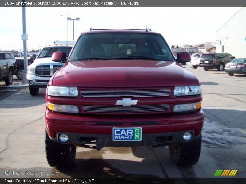 Sport Red Metallic / Tan/Neutral 2004 Chevrolet Suburban 1500 Z71 4x4