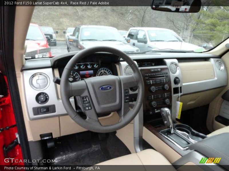 Race Red / Pale Adobe 2012 Ford F150 Lariat SuperCab 4x4