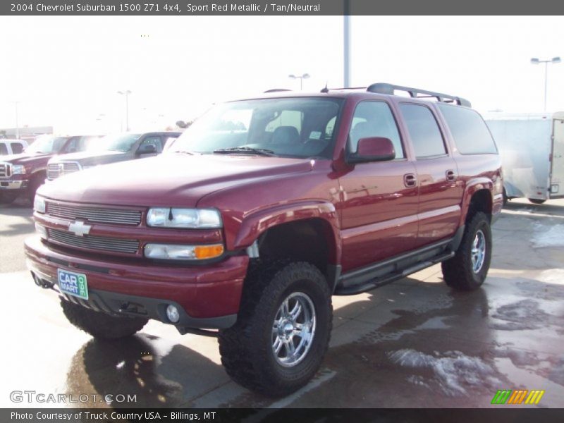Sport Red Metallic / Tan/Neutral 2004 Chevrolet Suburban 1500 Z71 4x4