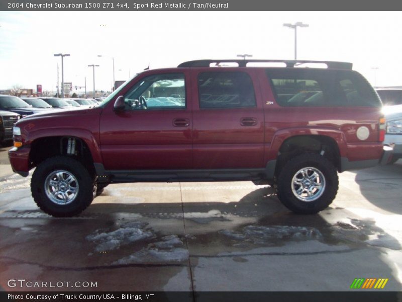 Sport Red Metallic / Tan/Neutral 2004 Chevrolet Suburban 1500 Z71 4x4