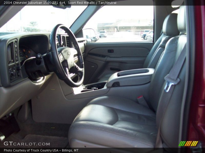 Sport Red Metallic / Tan/Neutral 2004 Chevrolet Suburban 1500 Z71 4x4