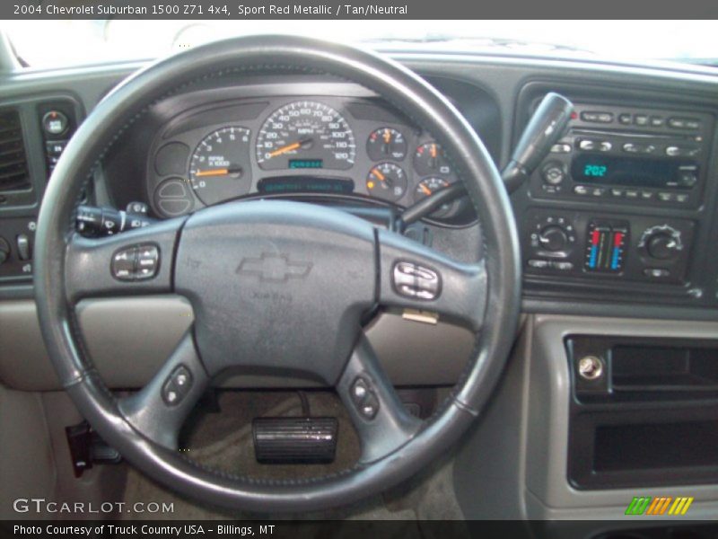 Sport Red Metallic / Tan/Neutral 2004 Chevrolet Suburban 1500 Z71 4x4