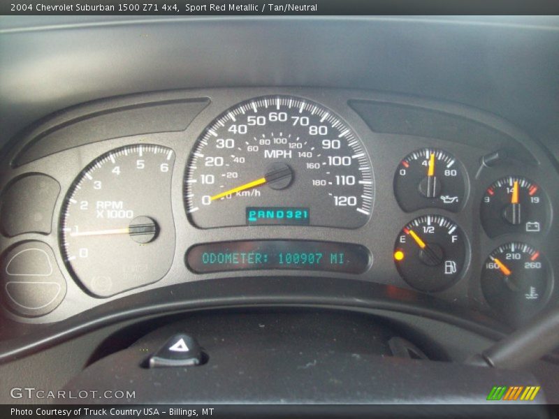 Sport Red Metallic / Tan/Neutral 2004 Chevrolet Suburban 1500 Z71 4x4