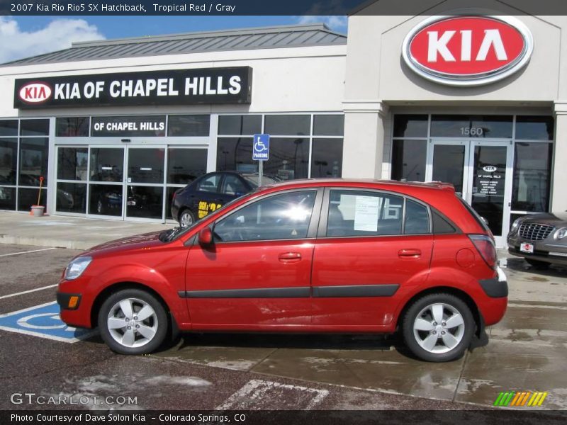 Tropical Red / Gray 2007 Kia Rio Rio5 SX Hatchback