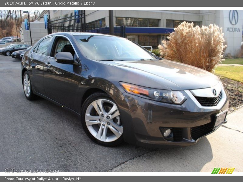 Grigio Metallic / Ebony 2010 Acura TSX V6 Sedan