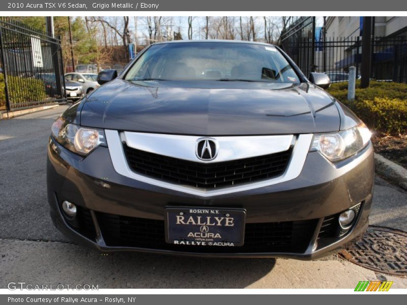 Grigio Metallic / Ebony 2010 Acura TSX V6 Sedan