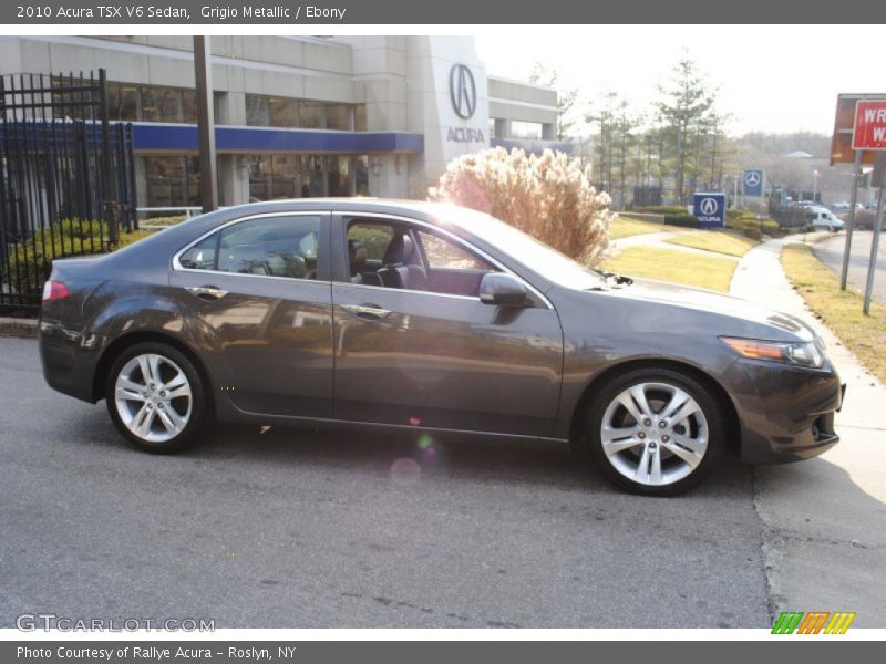 Grigio Metallic / Ebony 2010 Acura TSX V6 Sedan