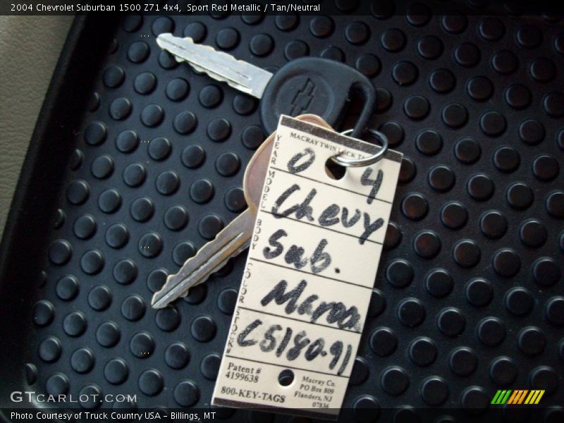 Sport Red Metallic / Tan/Neutral 2004 Chevrolet Suburban 1500 Z71 4x4