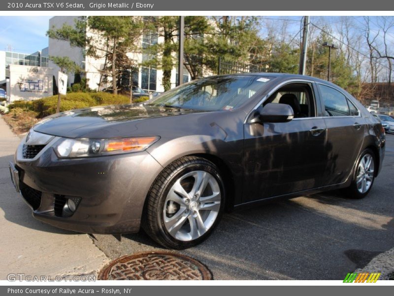 Grigio Metallic / Ebony 2010 Acura TSX V6 Sedan