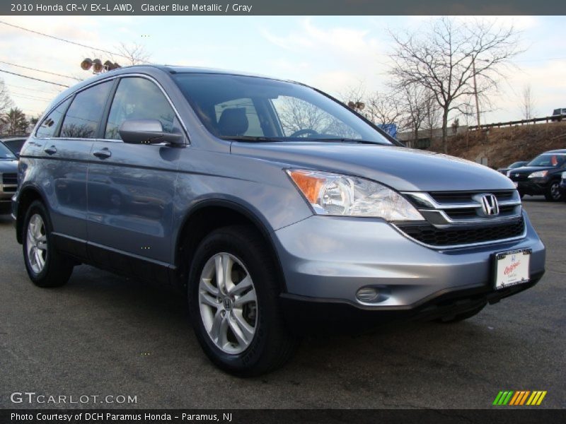 Glacier Blue Metallic / Gray 2010 Honda CR-V EX-L AWD