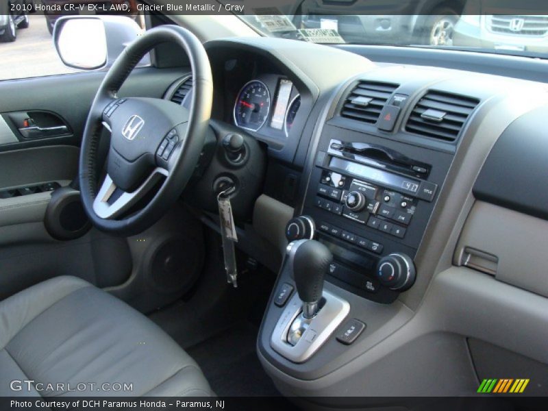 Glacier Blue Metallic / Gray 2010 Honda CR-V EX-L AWD