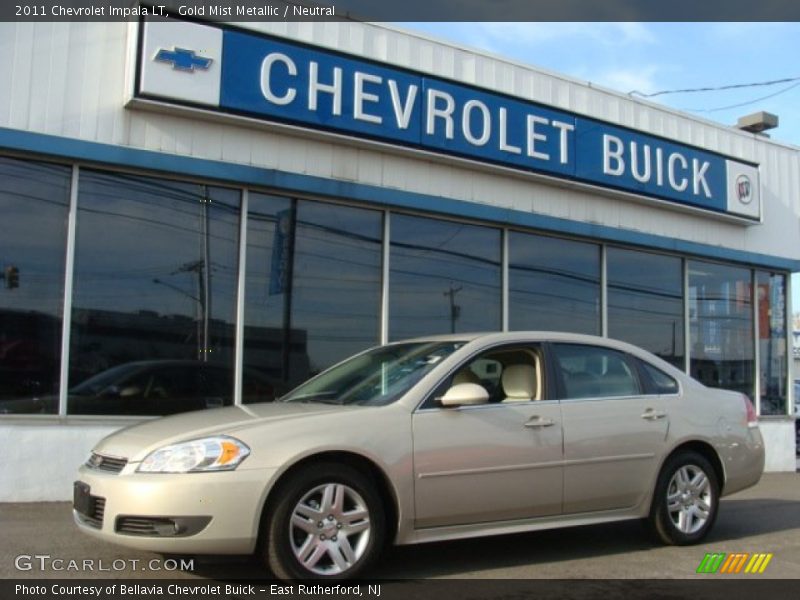 Gold Mist Metallic / Neutral 2011 Chevrolet Impala LT