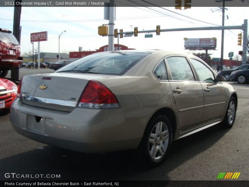 Gold Mist Metallic / Neutral 2011 Chevrolet Impala LT