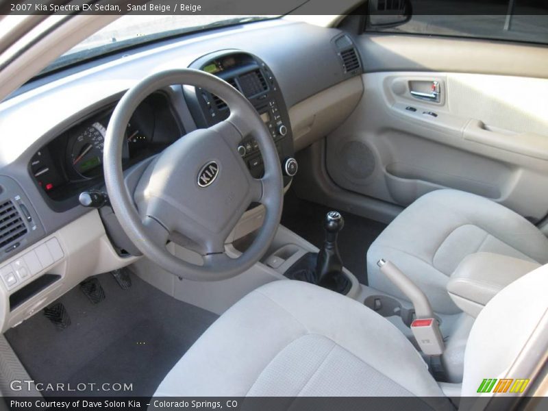 Sand Beige / Beige 2007 Kia Spectra EX Sedan