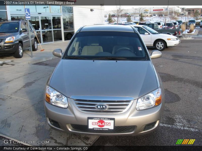 Sand Beige / Beige 2007 Kia Spectra EX Sedan