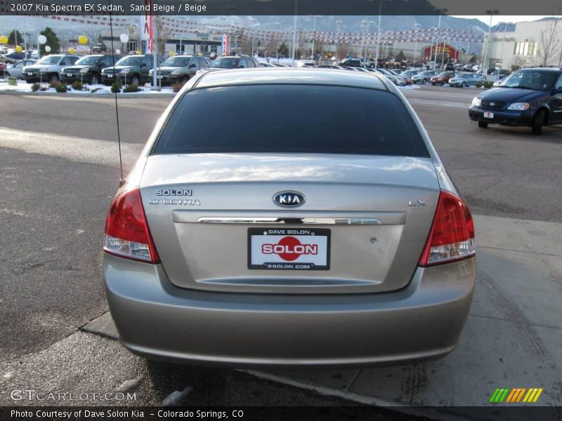 Sand Beige / Beige 2007 Kia Spectra EX Sedan
