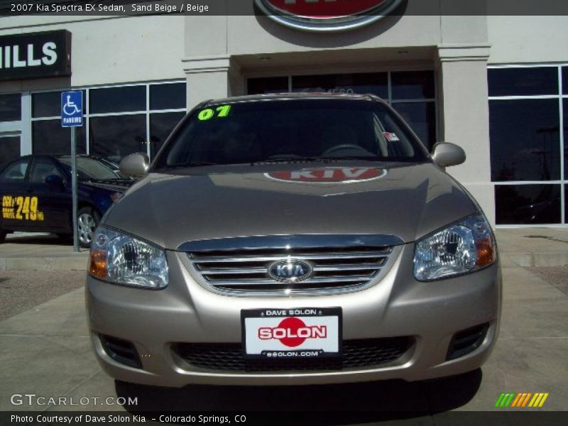 Sand Beige / Beige 2007 Kia Spectra EX Sedan