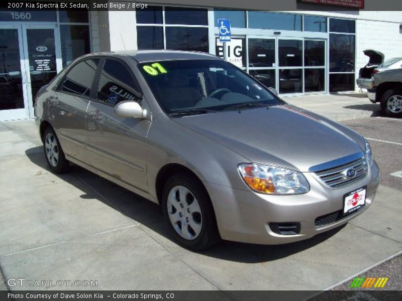 Sand Beige / Beige 2007 Kia Spectra EX Sedan