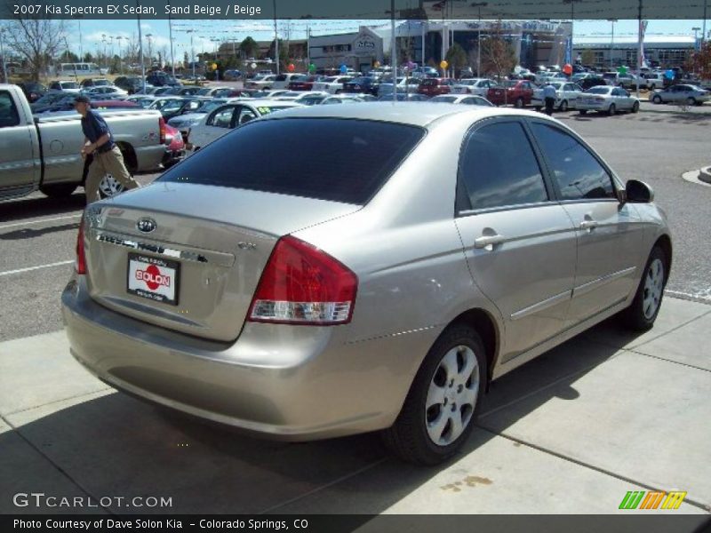 Sand Beige / Beige 2007 Kia Spectra EX Sedan
