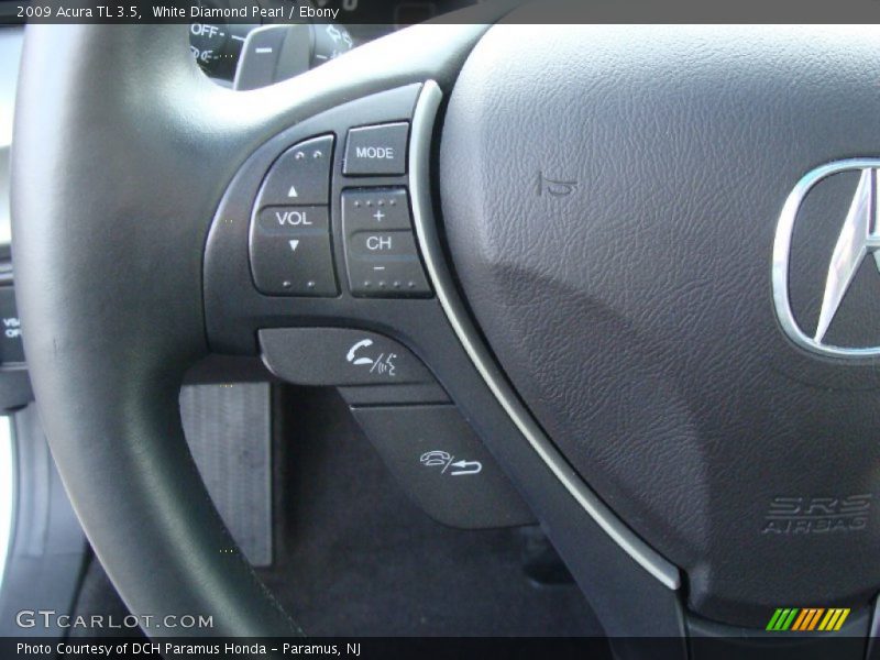 White Diamond Pearl / Ebony 2009 Acura TL 3.5