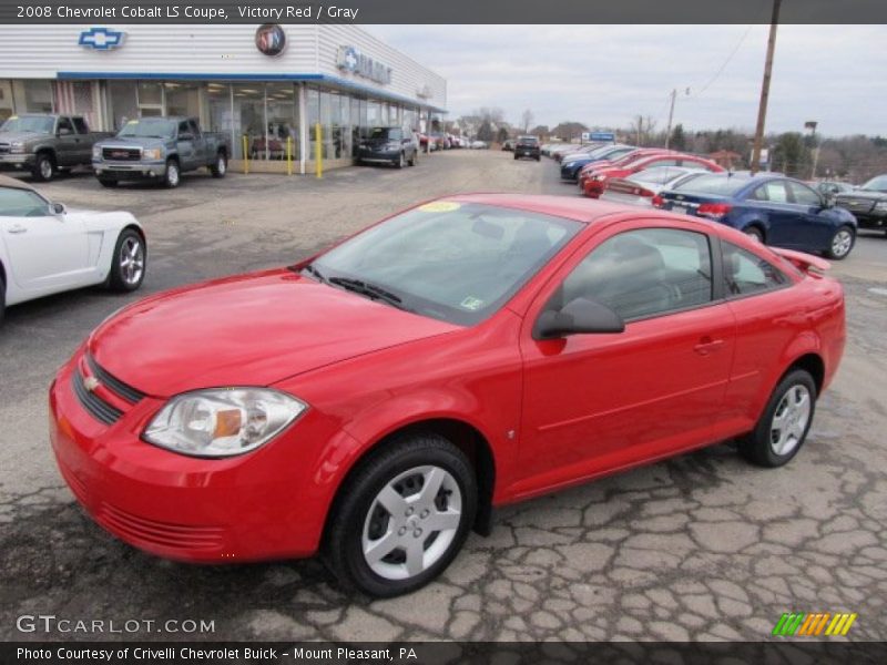 Victory Red / Gray 2008 Chevrolet Cobalt LS Coupe