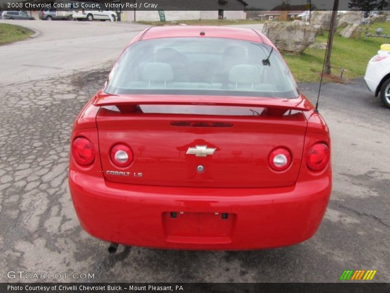 Victory Red / Gray 2008 Chevrolet Cobalt LS Coupe