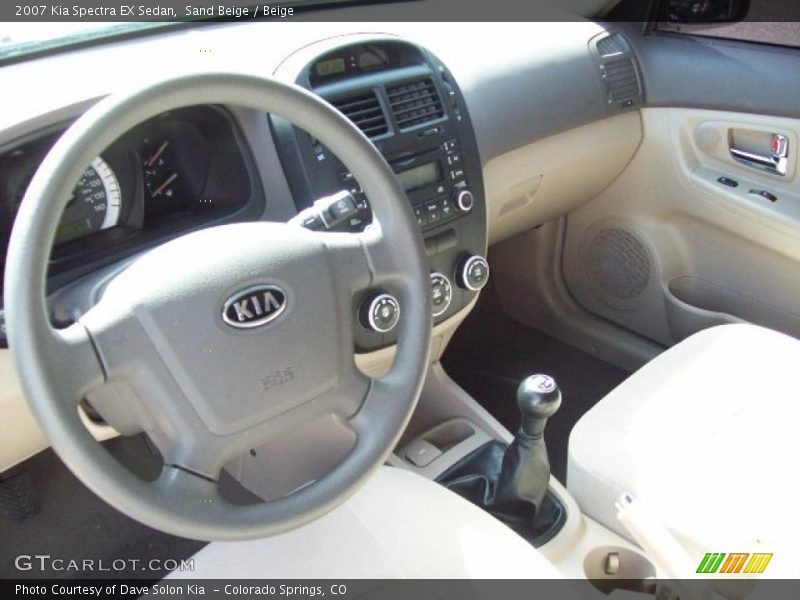 Sand Beige / Beige 2007 Kia Spectra EX Sedan