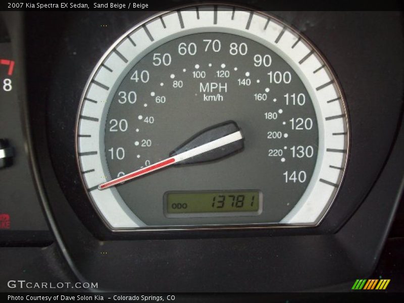 Sand Beige / Beige 2007 Kia Spectra EX Sedan