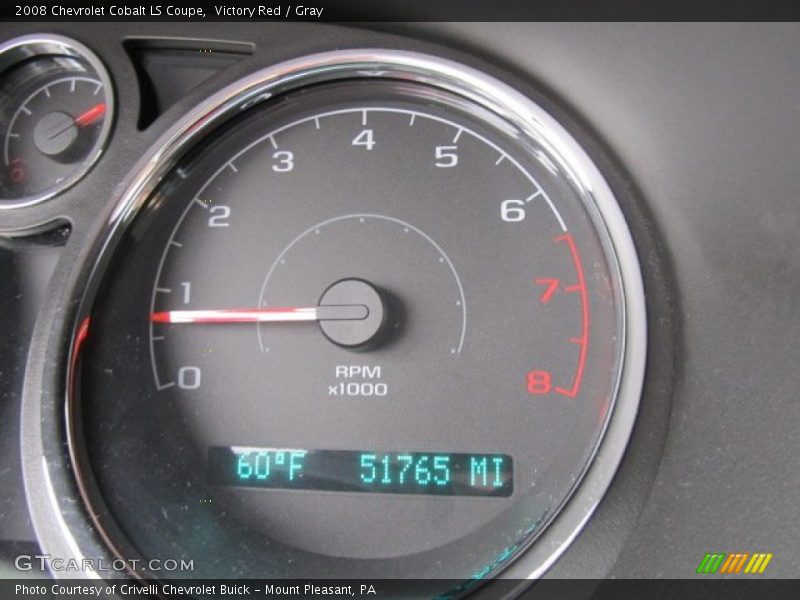 Victory Red / Gray 2008 Chevrolet Cobalt LS Coupe