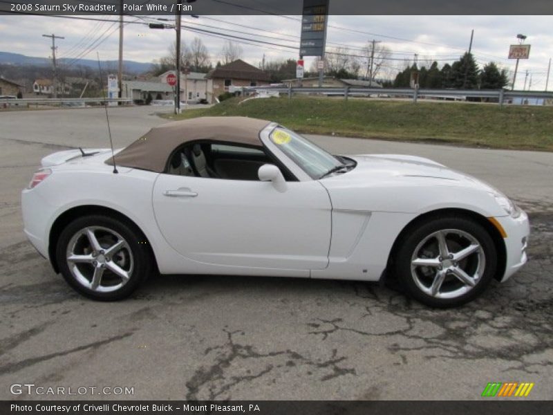 Polar White / Tan 2008 Saturn Sky Roadster