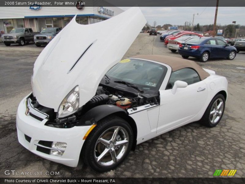 Polar White / Tan 2008 Saturn Sky Roadster
