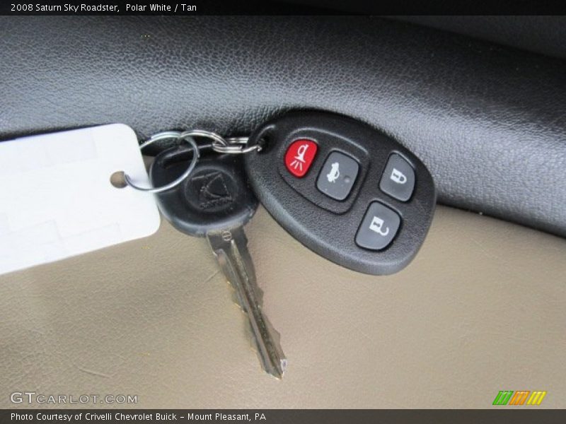 Polar White / Tan 2008 Saturn Sky Roadster