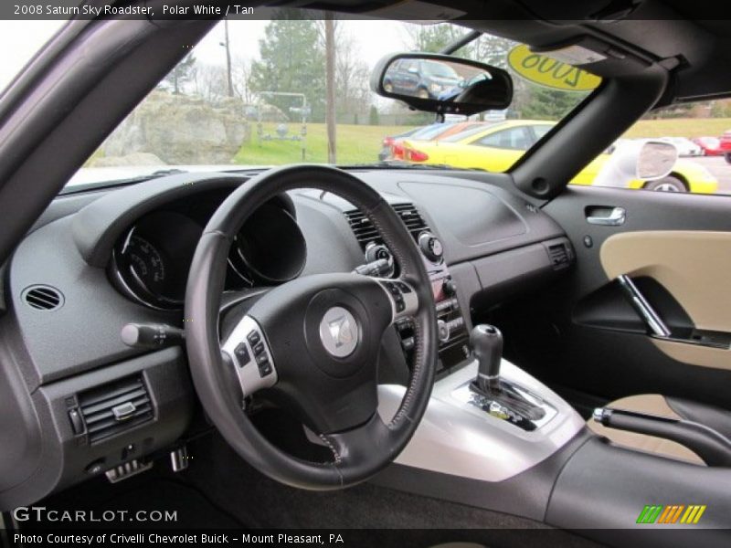 Polar White / Tan 2008 Saturn Sky Roadster