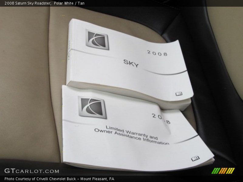 Polar White / Tan 2008 Saturn Sky Roadster