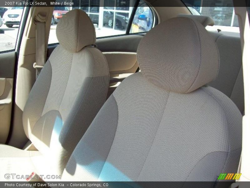 White / Beige 2007 Kia Rio LX Sedan
