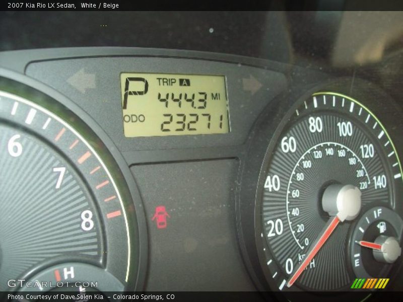 White / Beige 2007 Kia Rio LX Sedan