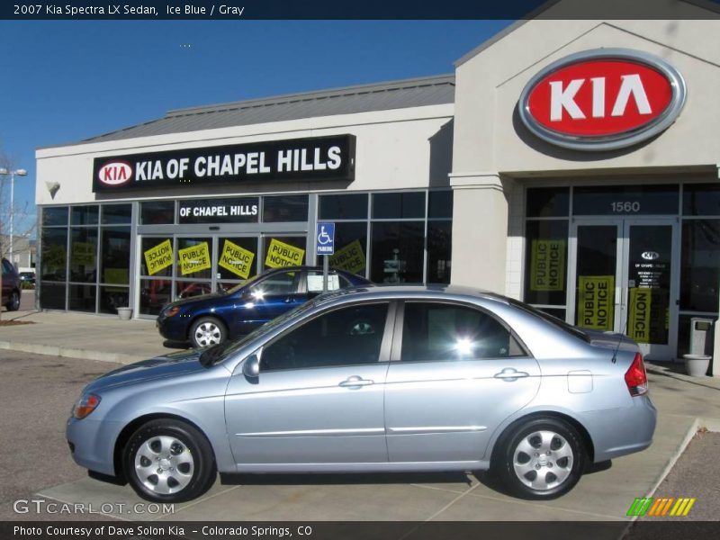 Ice Blue / Gray 2007 Kia Spectra LX Sedan