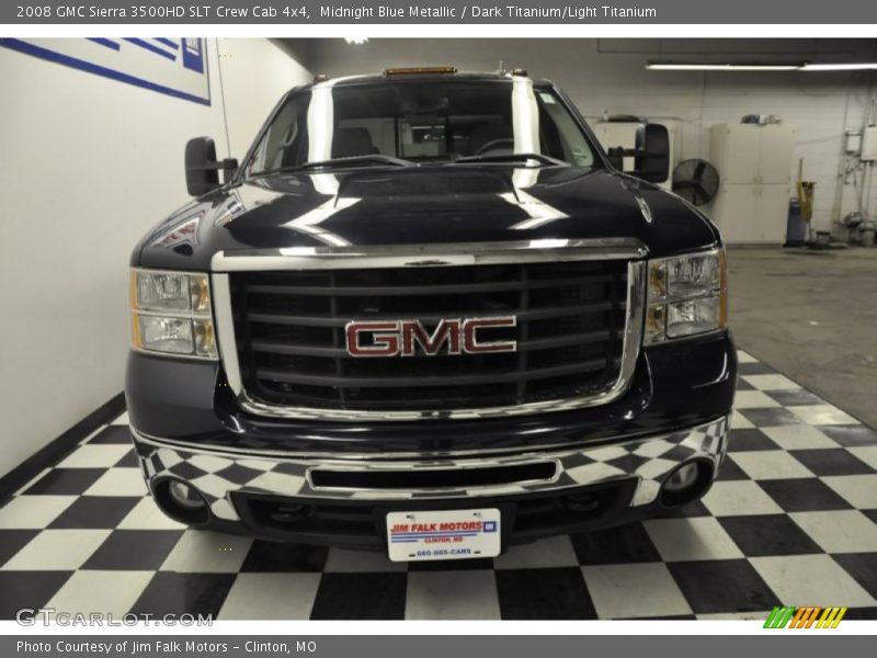 Midnight Blue Metallic / Dark Titanium/Light Titanium 2008 GMC Sierra 3500HD SLT Crew Cab 4x4