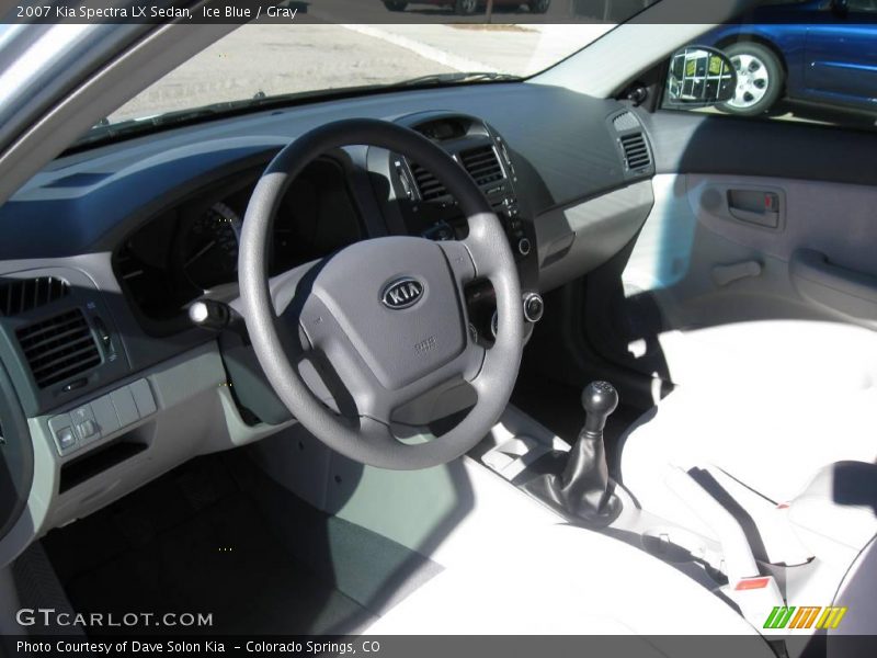 Ice Blue / Gray 2007 Kia Spectra LX Sedan