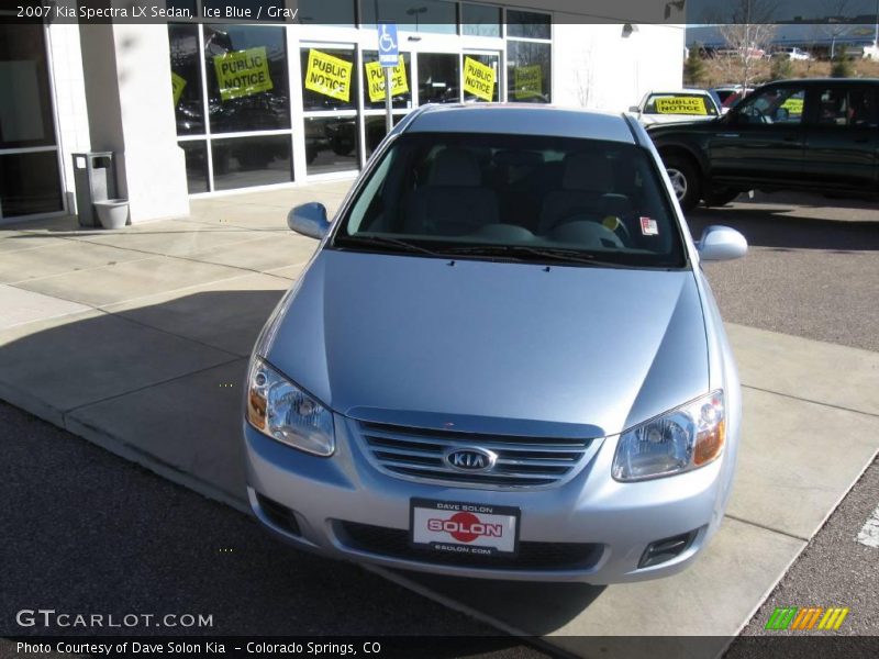 Ice Blue / Gray 2007 Kia Spectra LX Sedan
