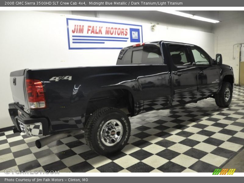 Midnight Blue Metallic / Dark Titanium/Light Titanium 2008 GMC Sierra 3500HD SLT Crew Cab 4x4