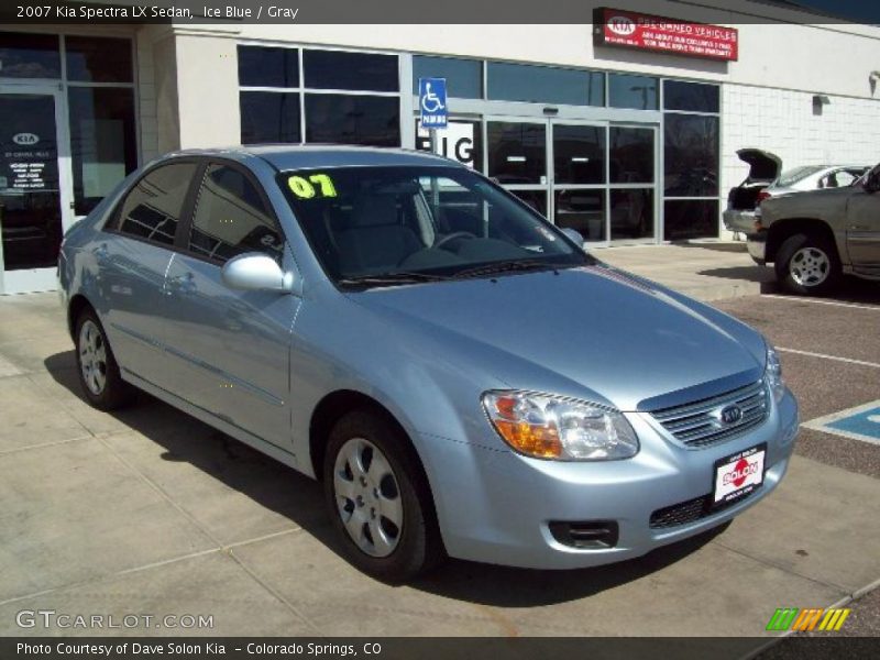 Ice Blue / Gray 2007 Kia Spectra LX Sedan