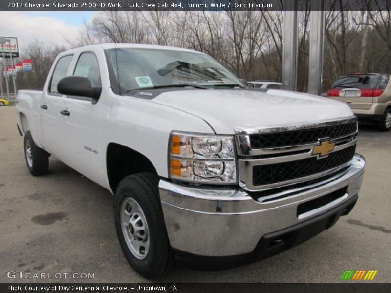 Summit White / Dark Titanium 2012 Chevrolet Silverado 2500HD Work Truck Crew Cab 4x4