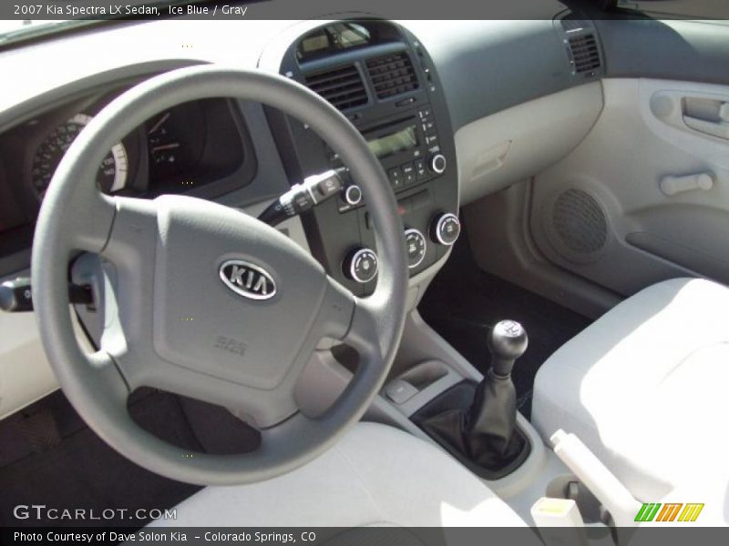 Ice Blue / Gray 2007 Kia Spectra LX Sedan