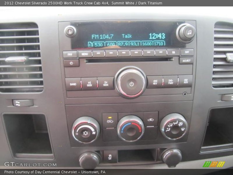 Summit White / Dark Titanium 2012 Chevrolet Silverado 2500HD Work Truck Crew Cab 4x4