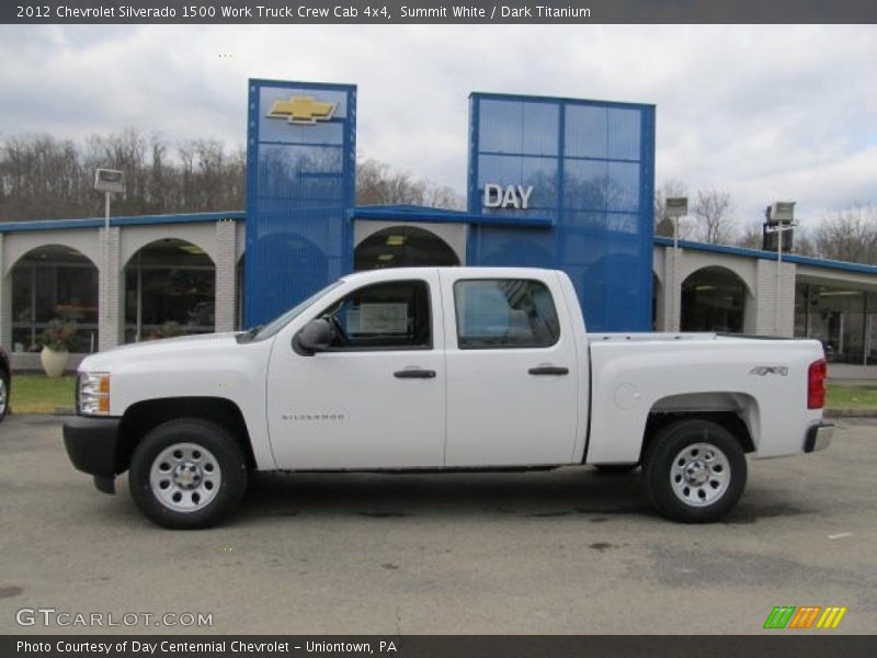 Summit White / Dark Titanium 2012 Chevrolet Silverado 1500 Work Truck Crew Cab 4x4