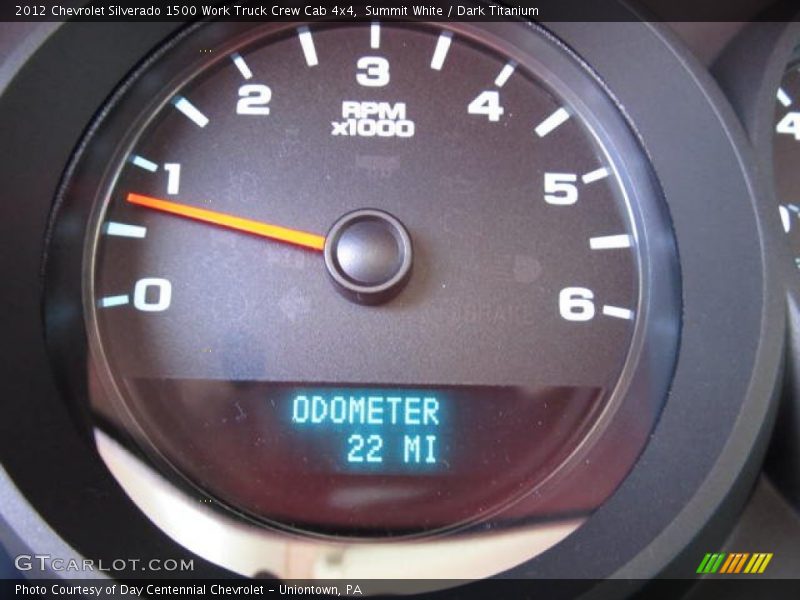 Summit White / Dark Titanium 2012 Chevrolet Silverado 1500 Work Truck Crew Cab 4x4