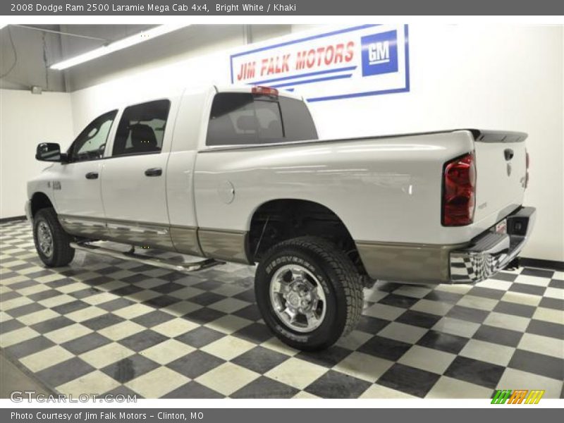 Bright White / Khaki 2008 Dodge Ram 2500 Laramie Mega Cab 4x4